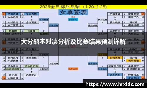 大分熊本对决分析及比赛结果预测详解